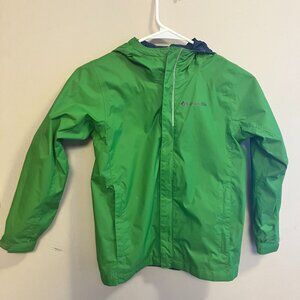 Columbia Bright Green Rain Jacket | Kids Size Small (8) | Waterproof